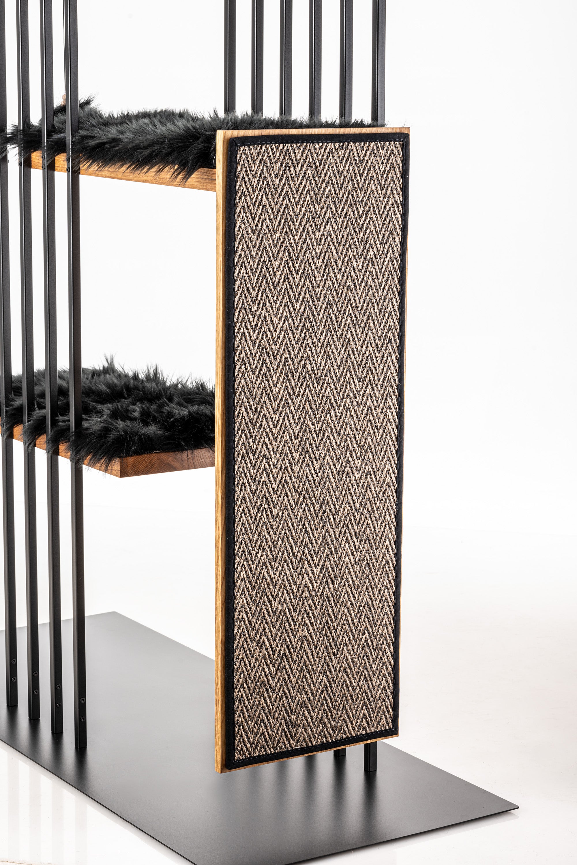 STYA Kratzfläche Sisal | Schwarz Muster | Für Katzen Kratzbäume Linie MS200