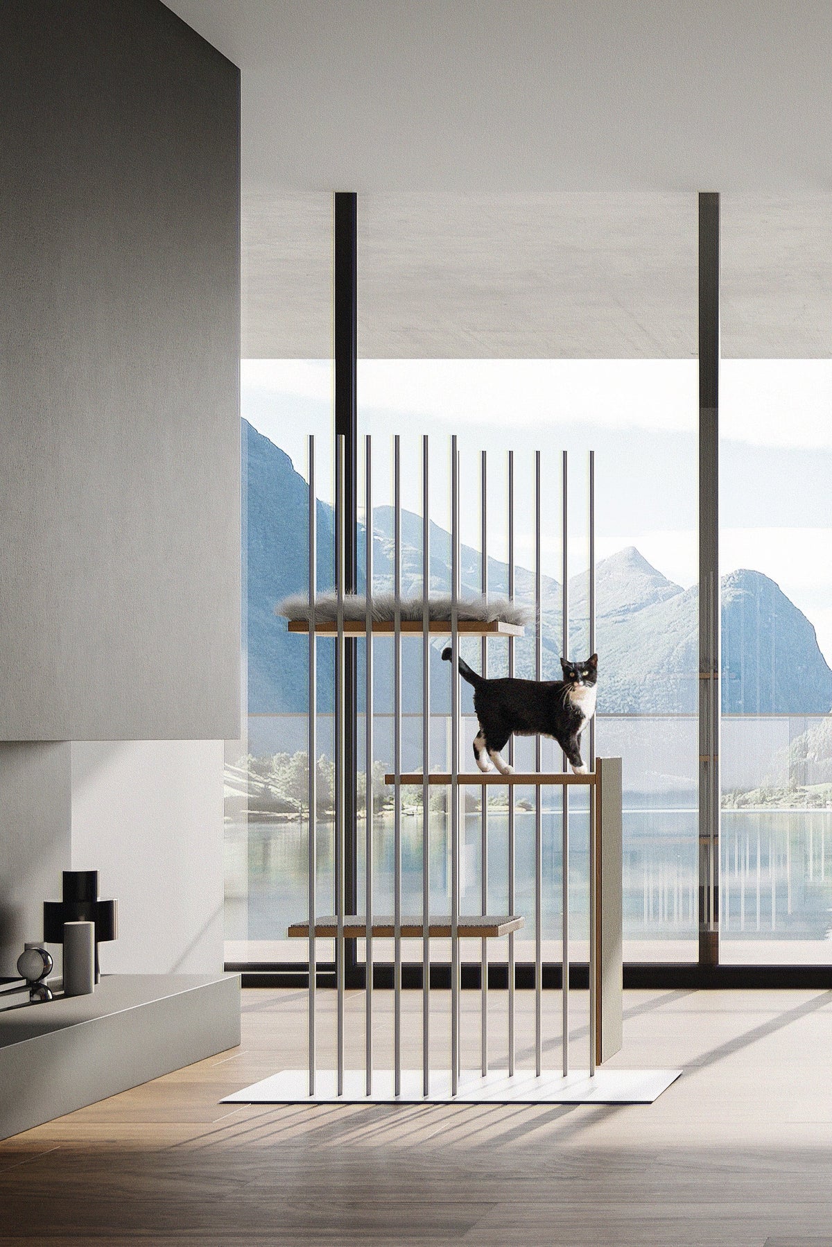 STYA Katzen Kratzbaum MS210 Weiß