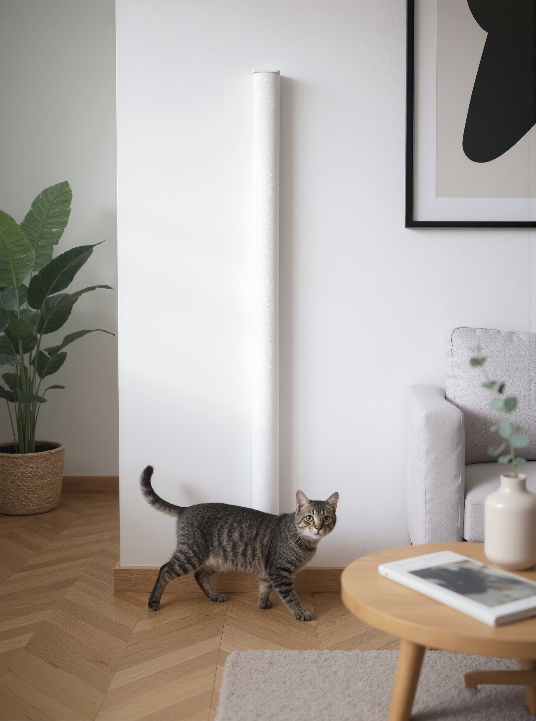 STYA Katzen Kletterwand | Set Essence | Kratzstamm KS150 + XXL Hängematte WL170