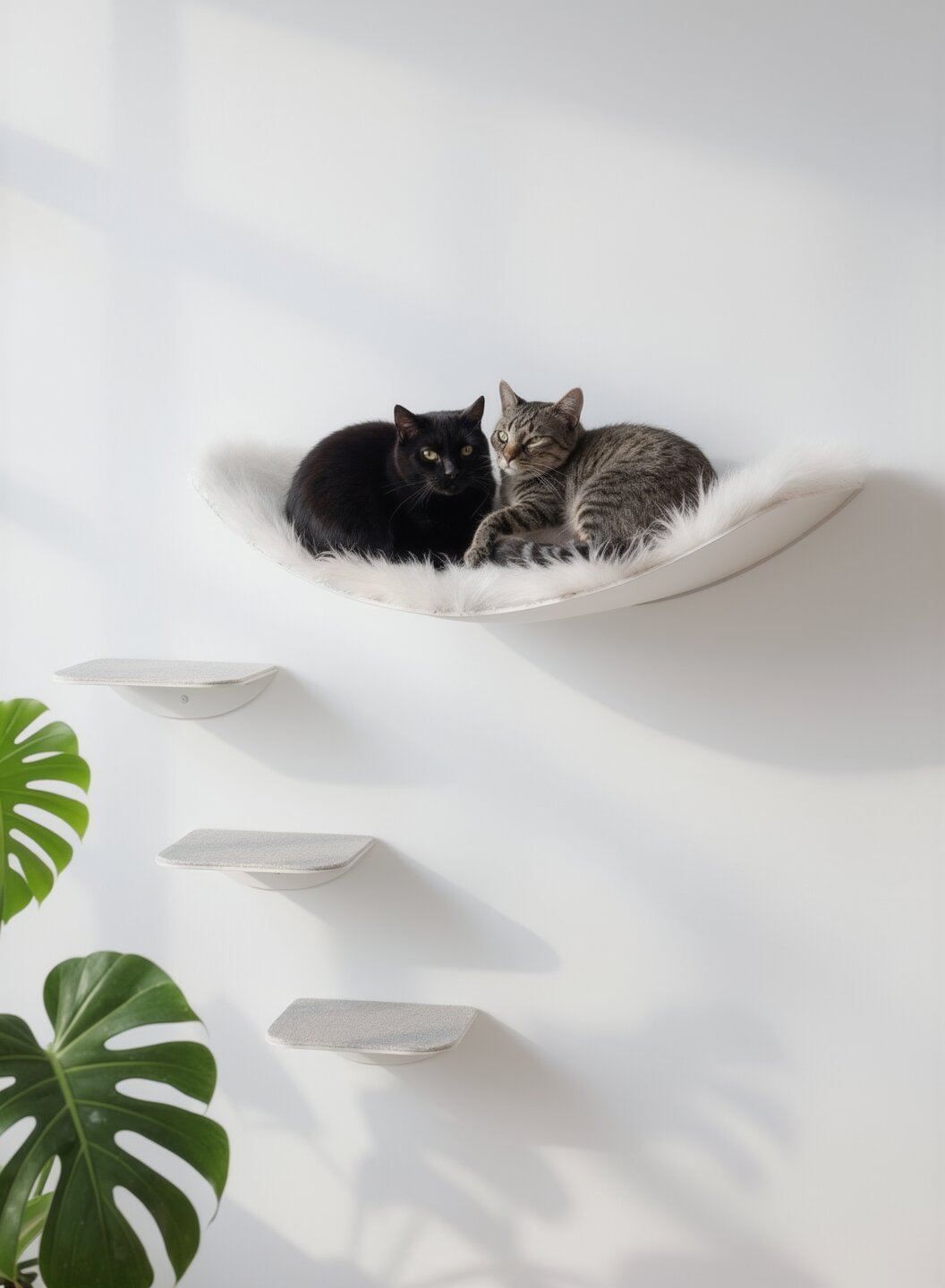 STYA Katzen Kletterwand | Set Minimalist Hängematte XXL | Linie WL100