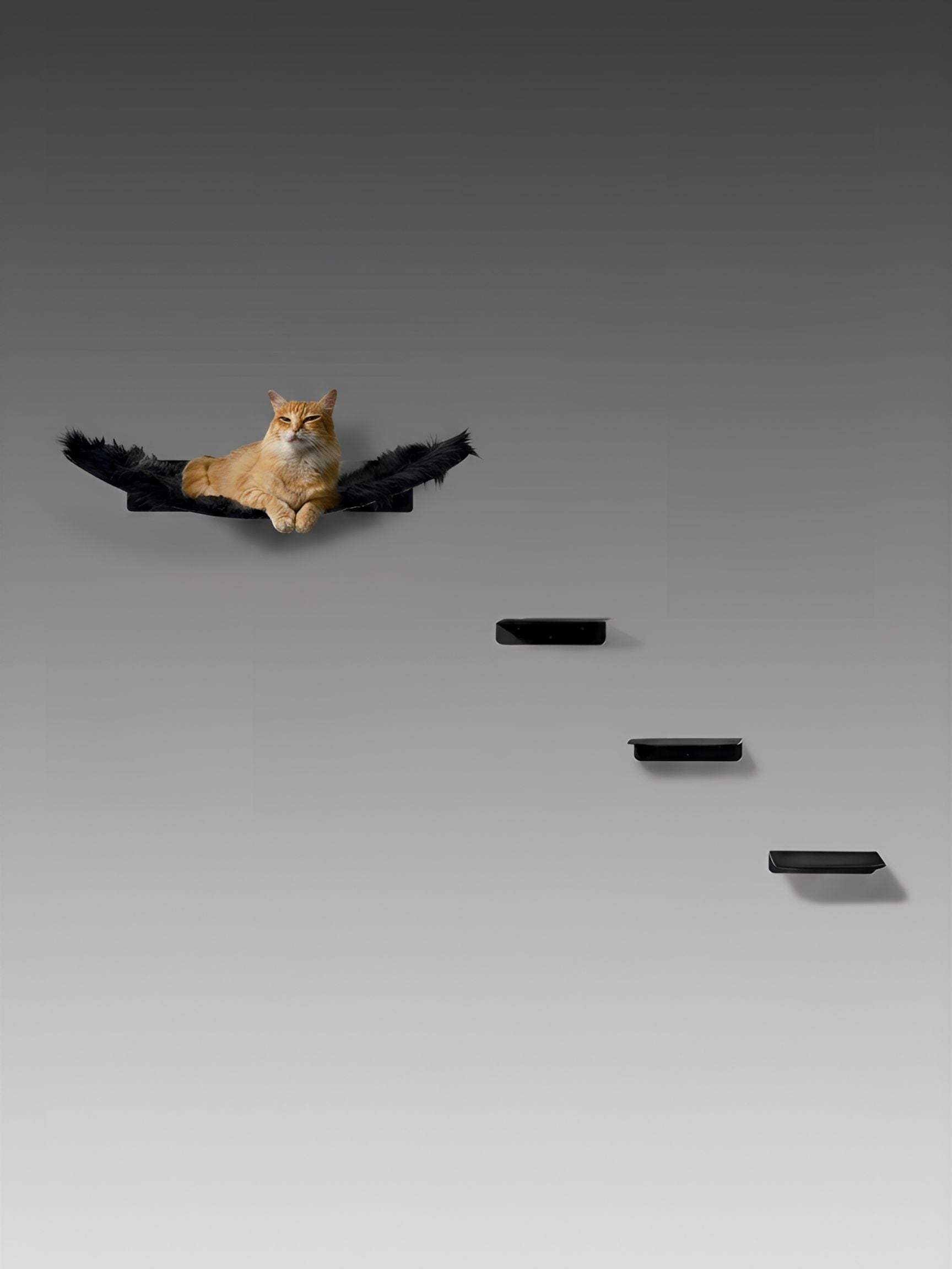 STYA Katzen Kletterwand | Set Minimalist Hängematte XXL | Linie WL300