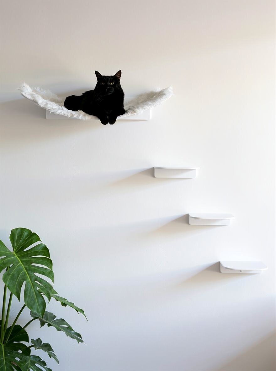 STYA Katzen Kletterwand | Set Minimalist Hängematte XXL | Linie WL300