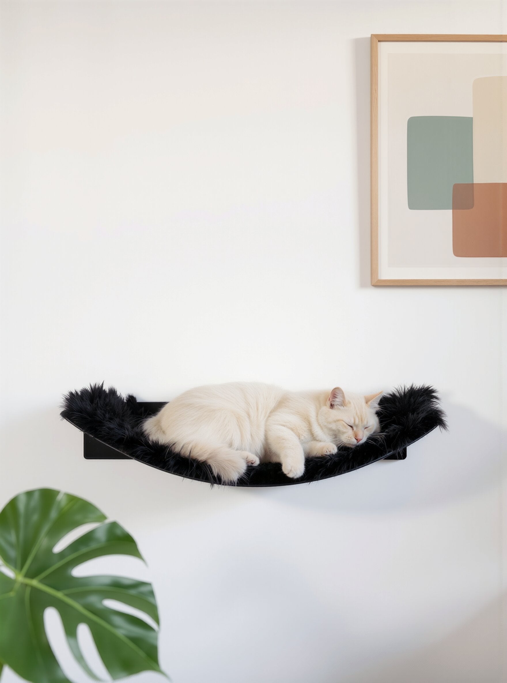 STYA Katzen Kletterwand | Set Essence | Kratzstamm KS150 + XXL Hängematte WL370