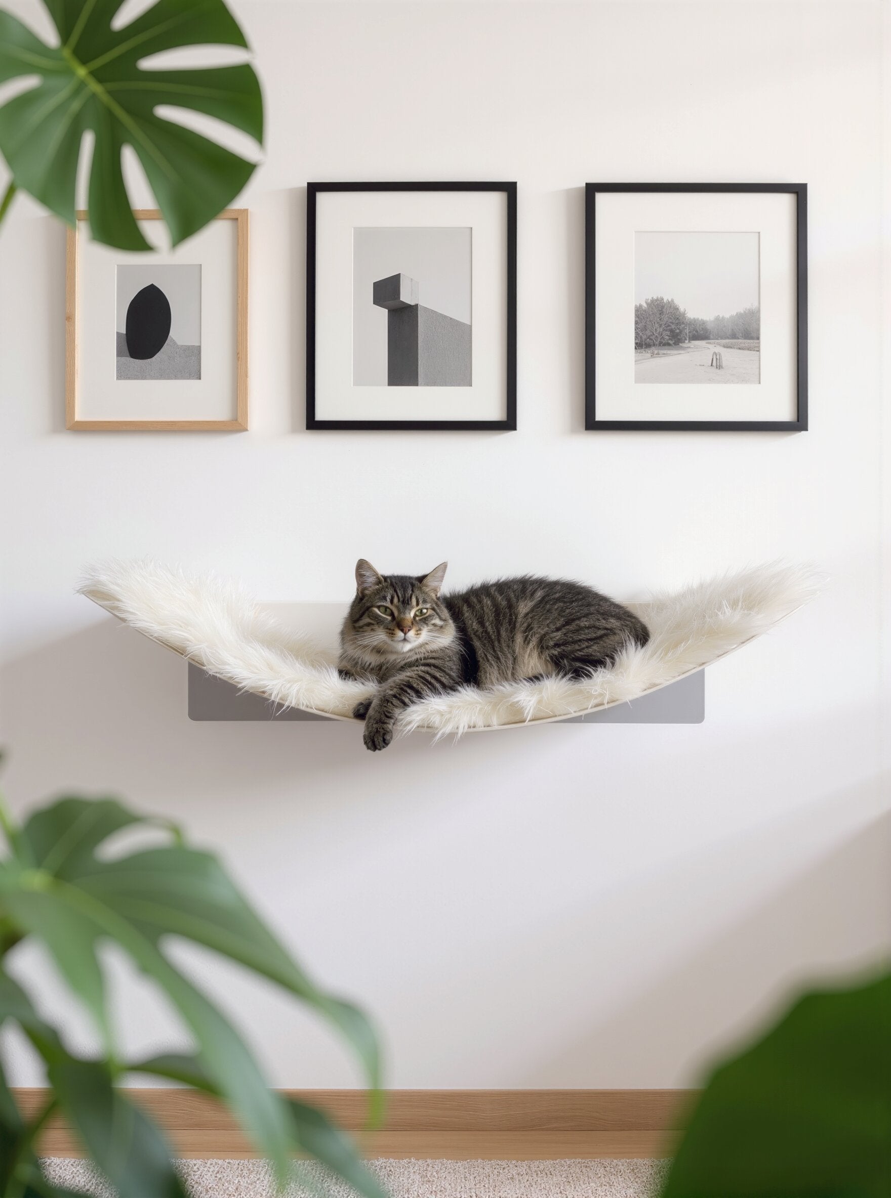 STYA Katzen Kletterwand | Set Essence | Kratzstamm KS150 + XXL Hängematte WL370