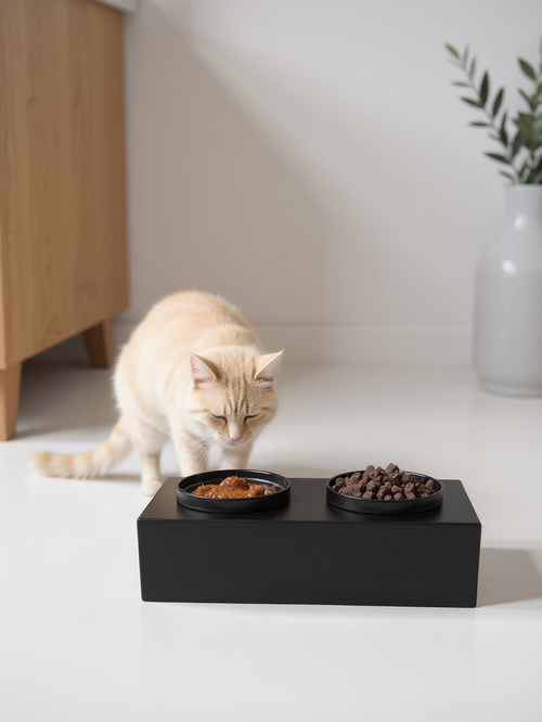STYA Katzen Futternapf FE120 | Schwarz