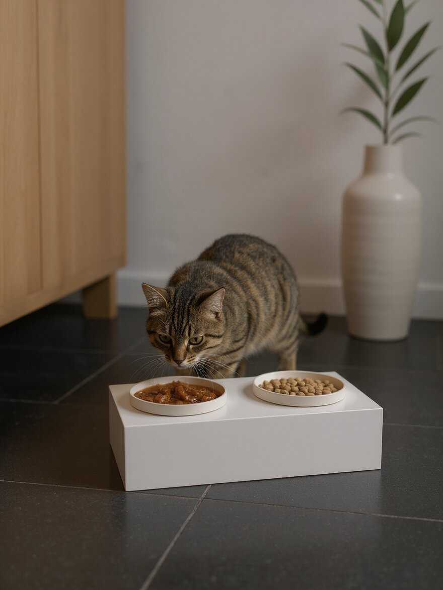 STYA Katzen Futternapf FE120 | Weiß