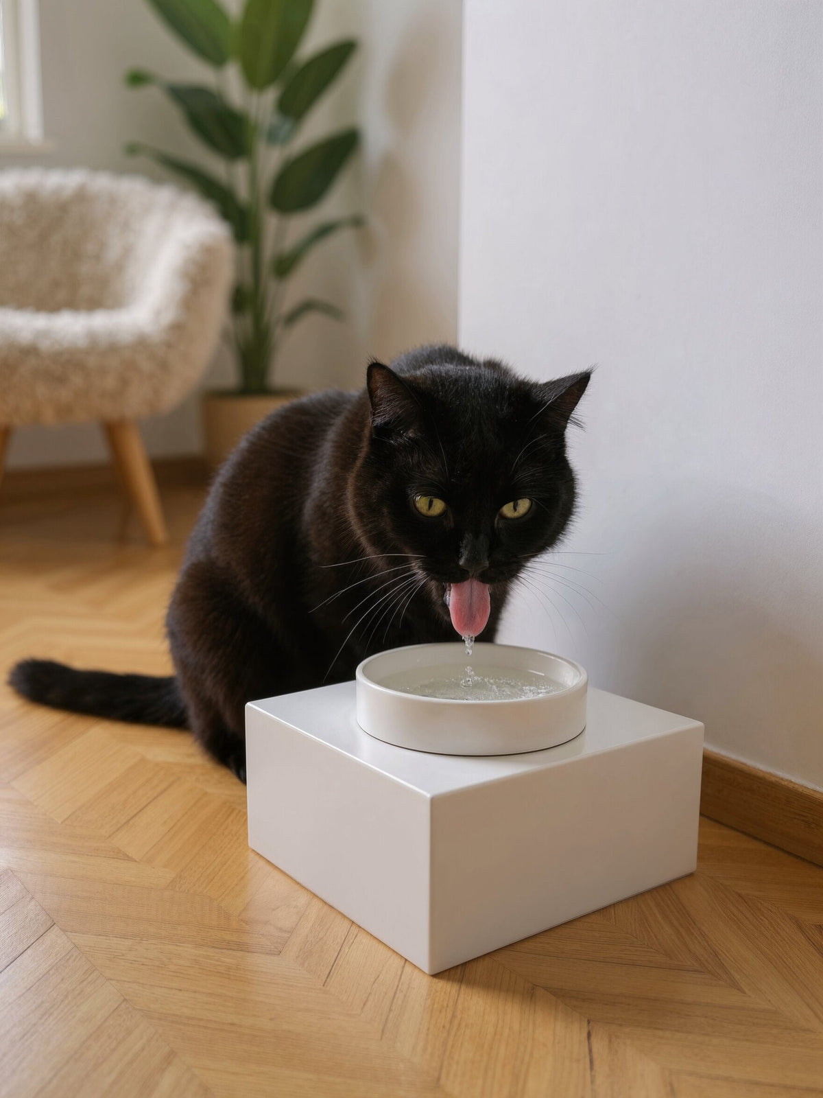 STYA Katzen Futternapf Set FE100 Weiß