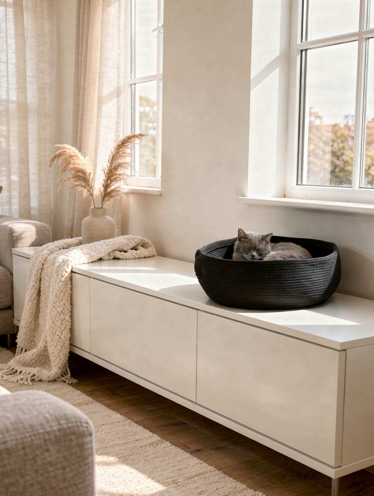 STYA Katzen Bettchen LB100 | Schwarz