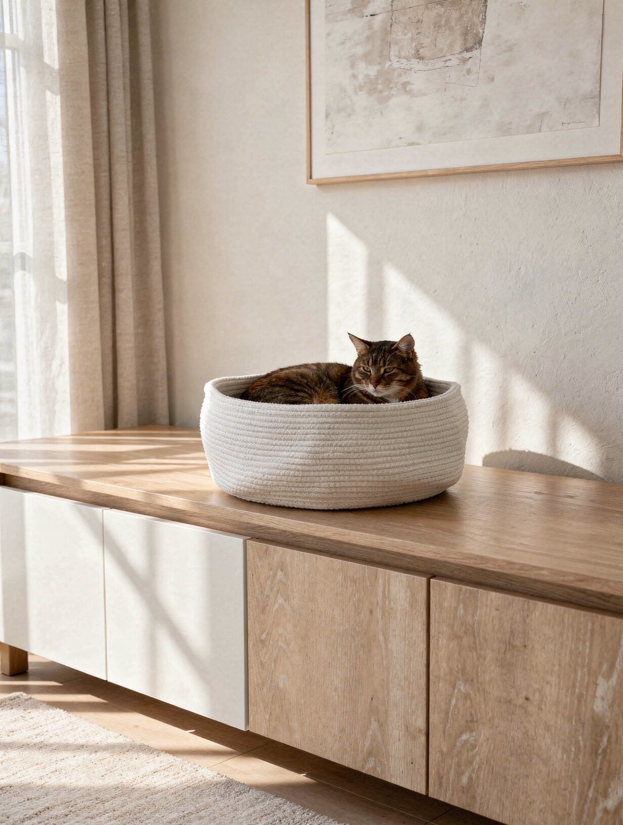 STYA Katzen Bettchen LB100 | Weiß