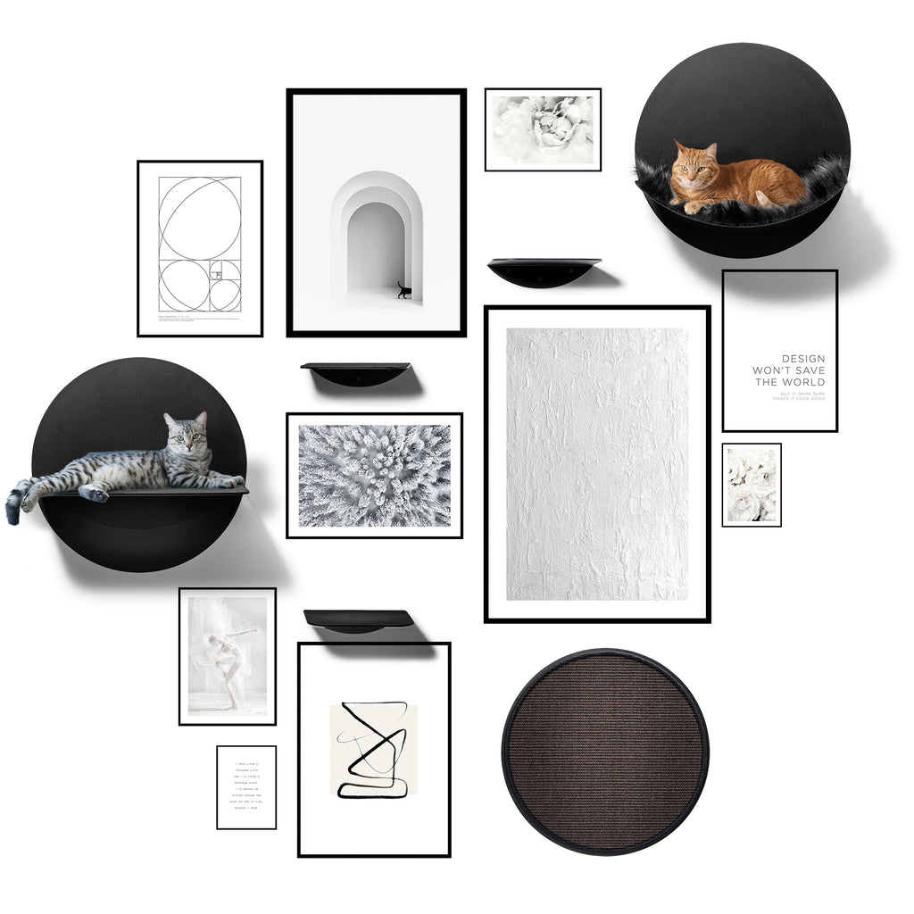 STYA Katzen Kletterwand | Katzen Treppe WL140 | Mit 3 Stufen