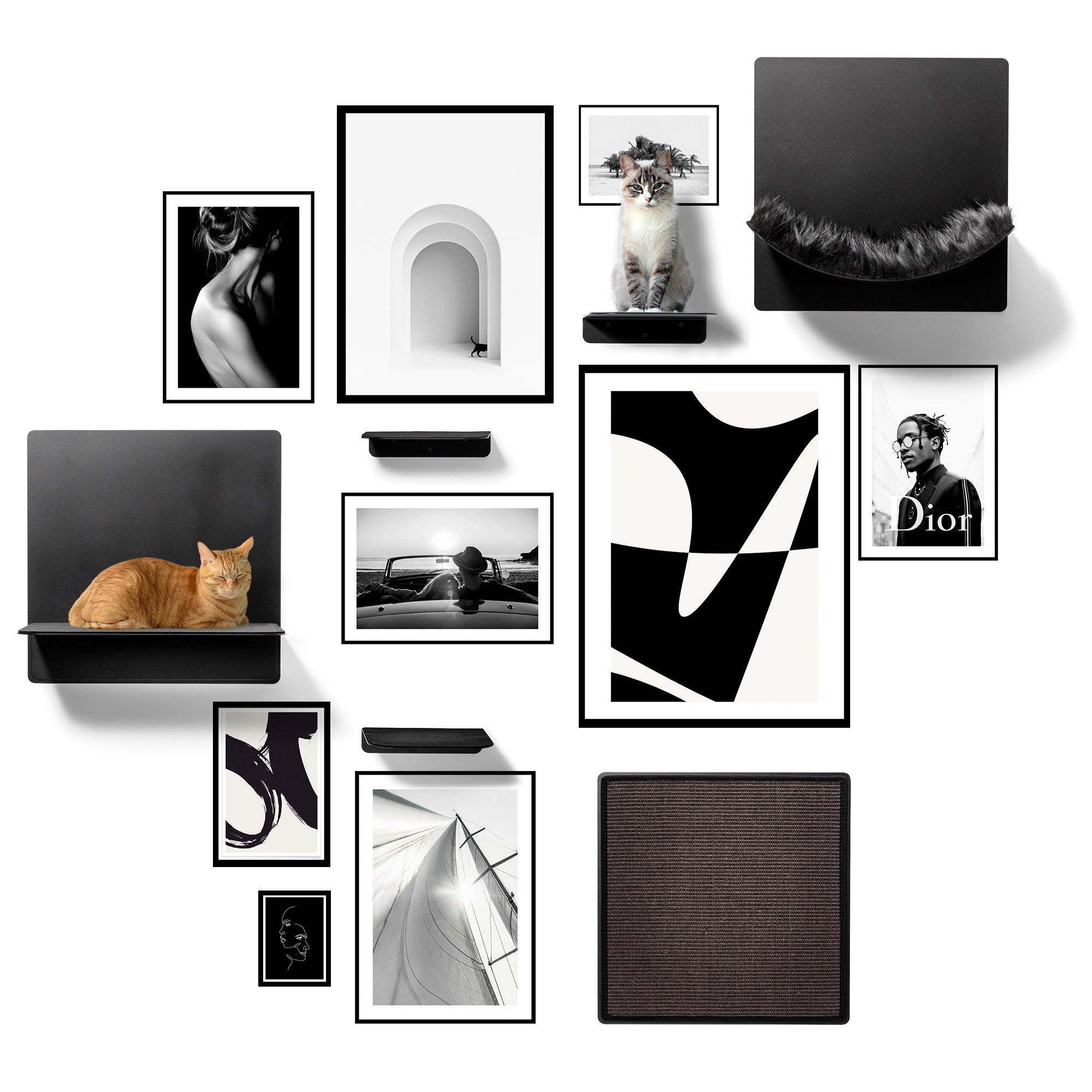STYA Katzen Kletterwand | Wandliege WL320