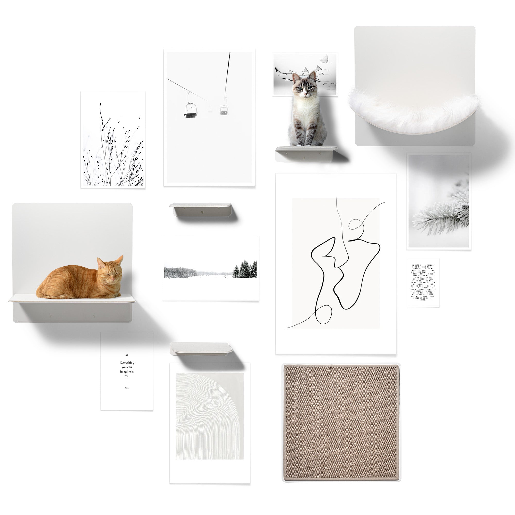 STYA Katzen Kletterwand | Wandliege WL320